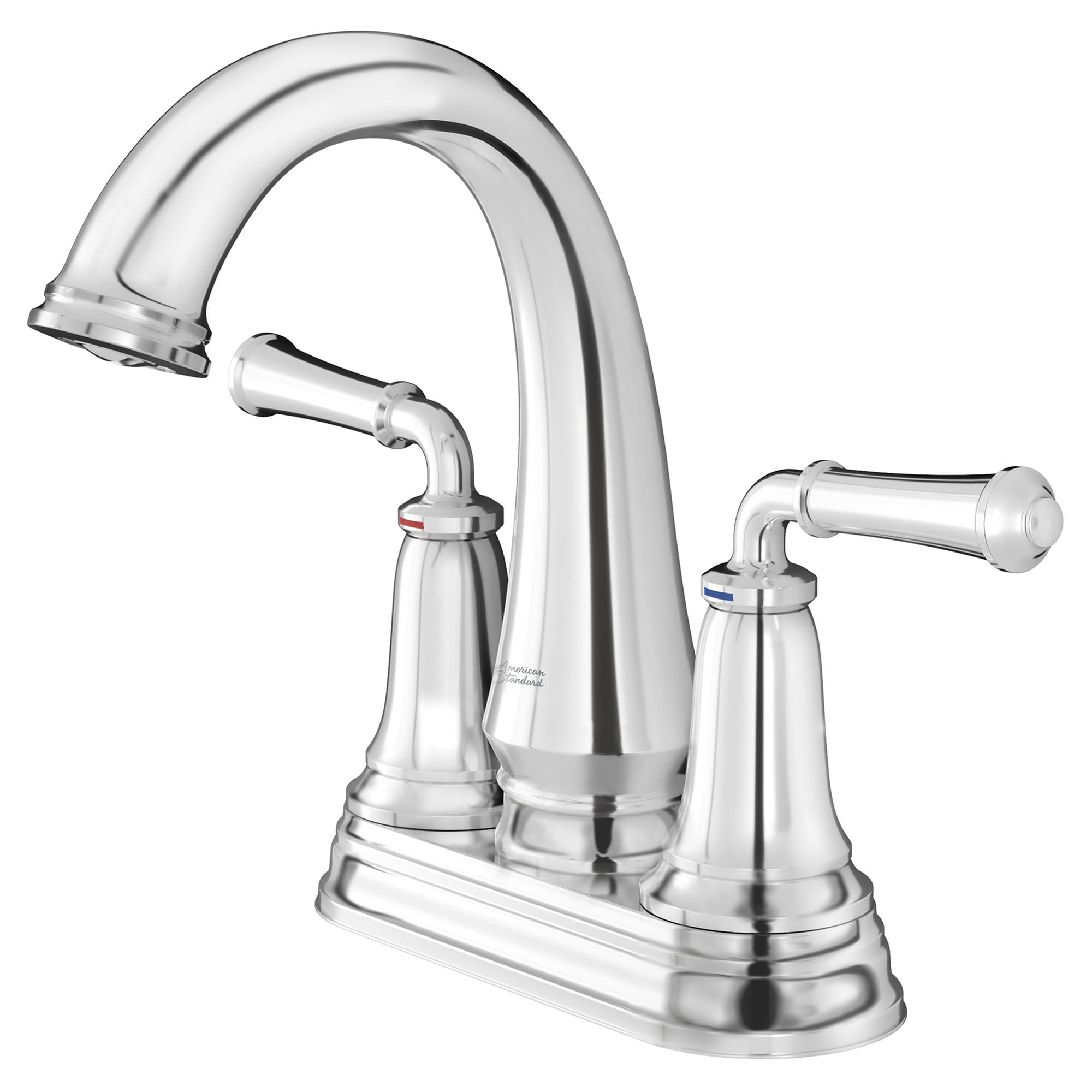 Delancey 4 Inch Centerset 2 Handle Bathroom Faucet 12gpm 45 L min With Lever Handles CHROME
